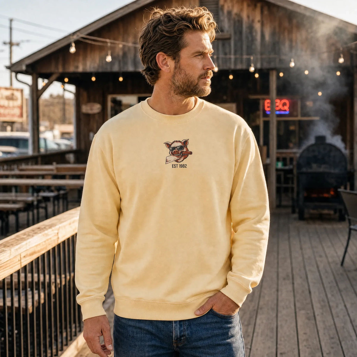 Fat Hog BBQ Joint Crewneck